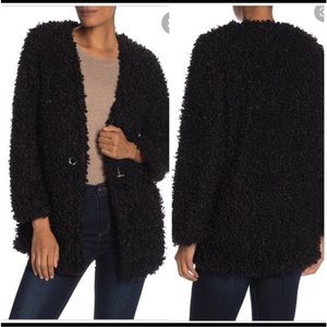 Max Studio Charcoal Teddy Jacket